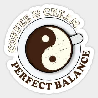 Yin Yang Coffee and Cream Sticker